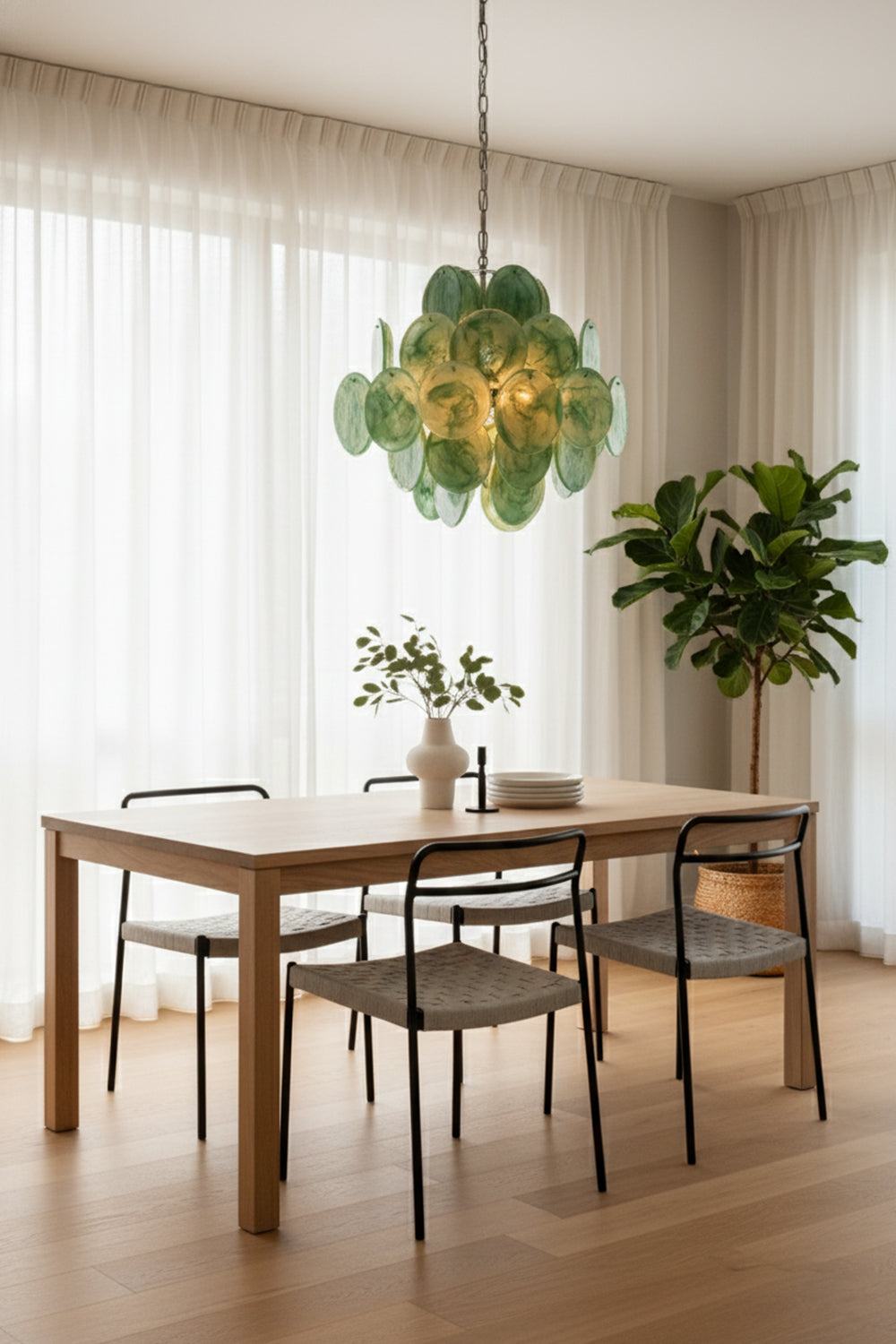 Art Green Disks Chandelier - view 4 | everlamps