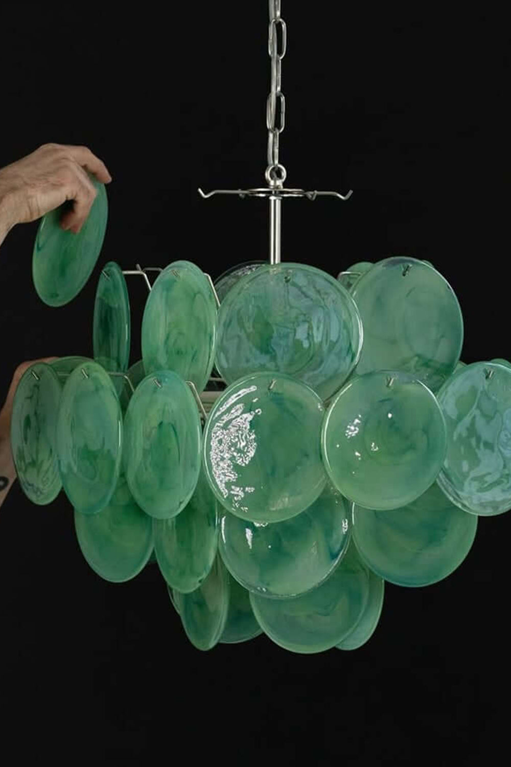 Art Green Disks Chandelier - view 12 | everlamps