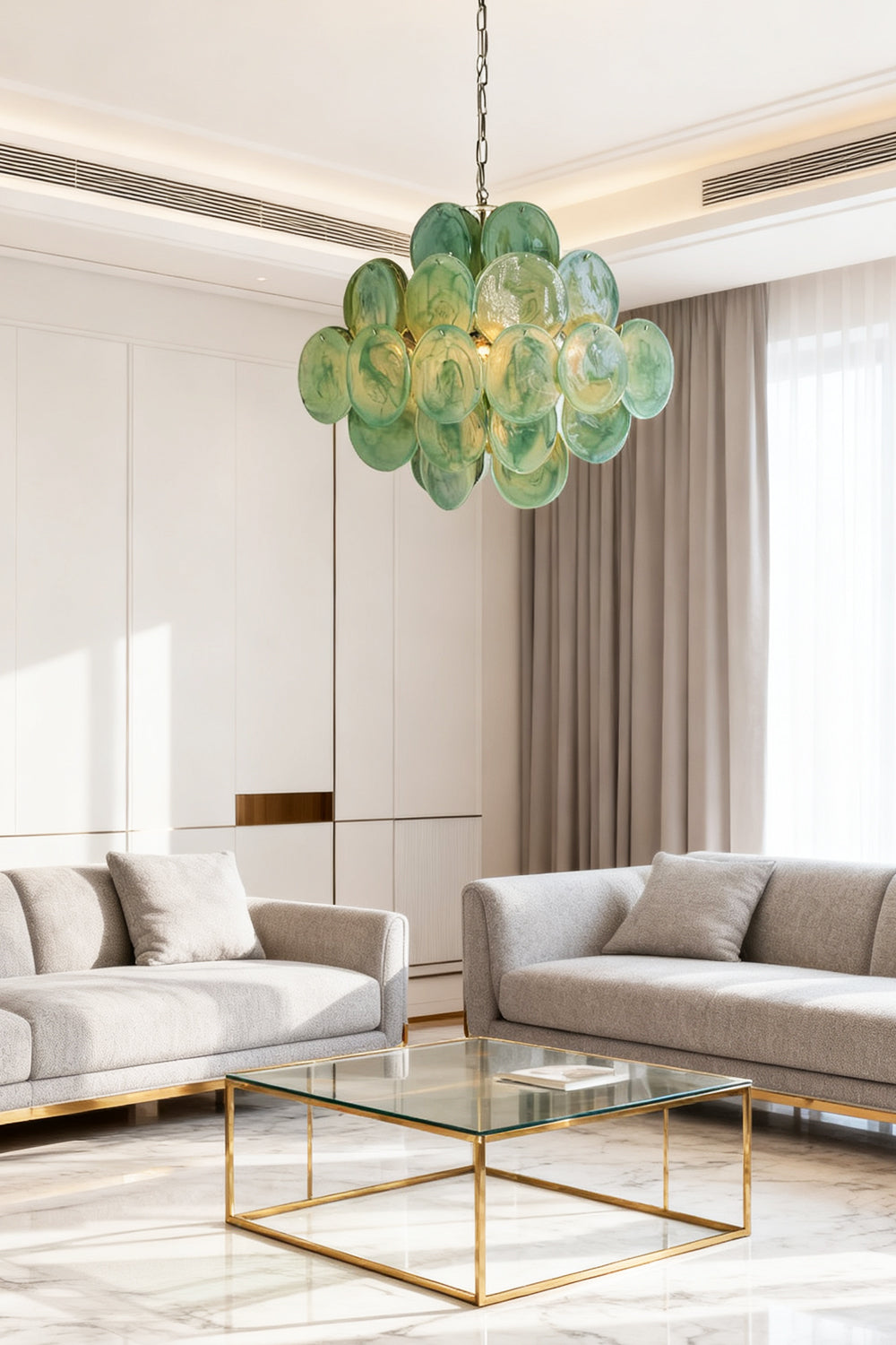 Art Green Disks Chandelier - view 6 | everlamps