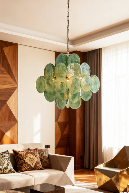 Art Green Disks Chandelier - view 7 | everlamps
