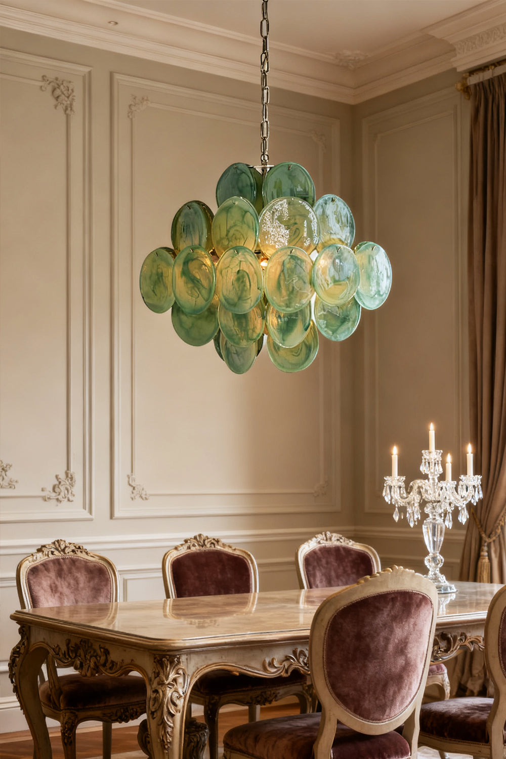 Art Green Disks Chandelier - view 5 | everlamps