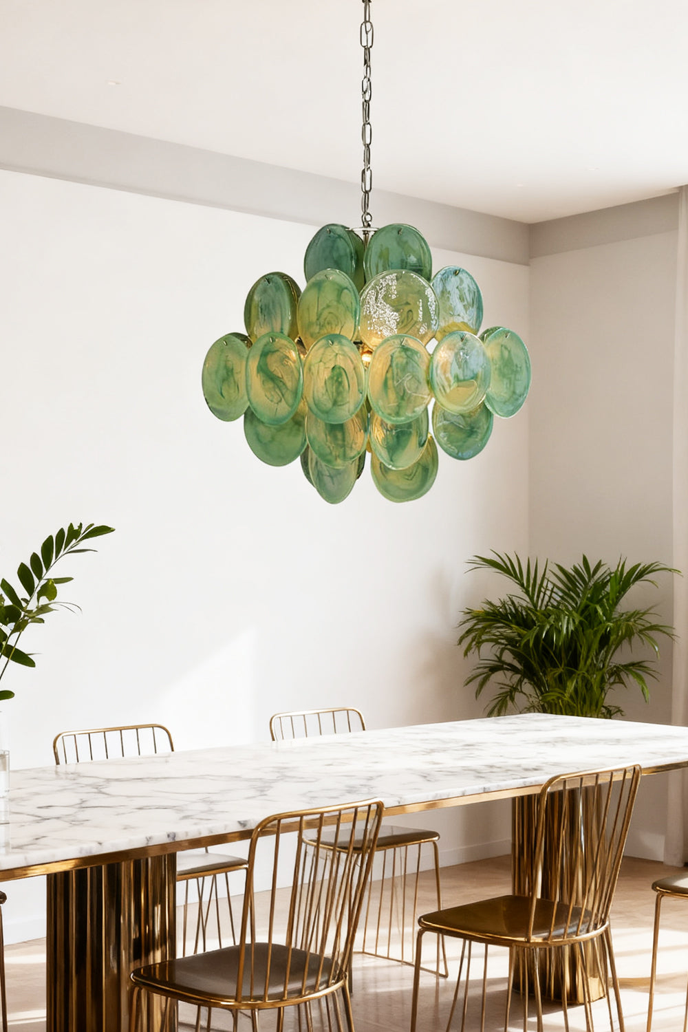 Art Green Disks Chandelier - view 2 | everlamps