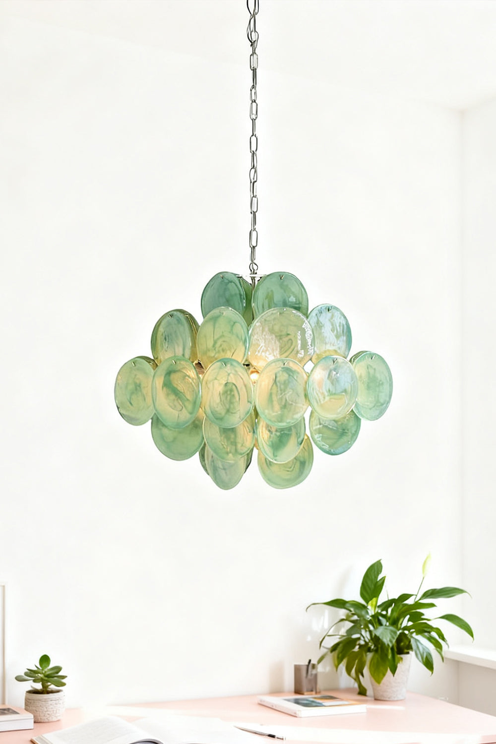 Art Green Disks Chandelier - view 11 | everlamps