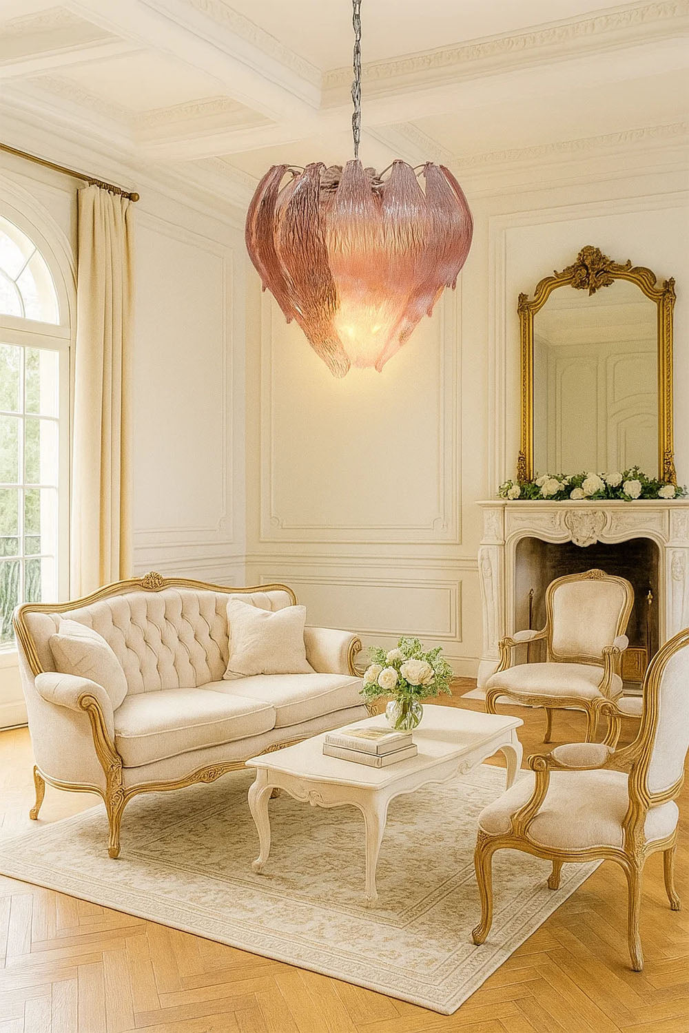 Art Petal Glass Chandelier - view 2 | everlamps