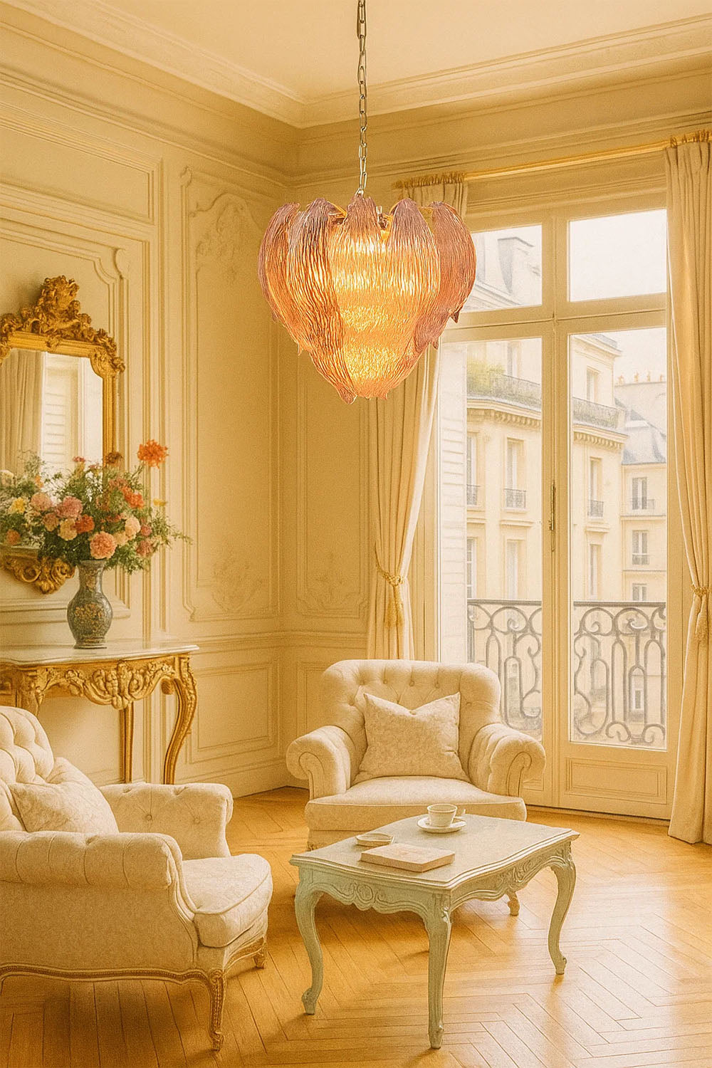 Art Petal Glass Chandelier - view 5 | everlamps
