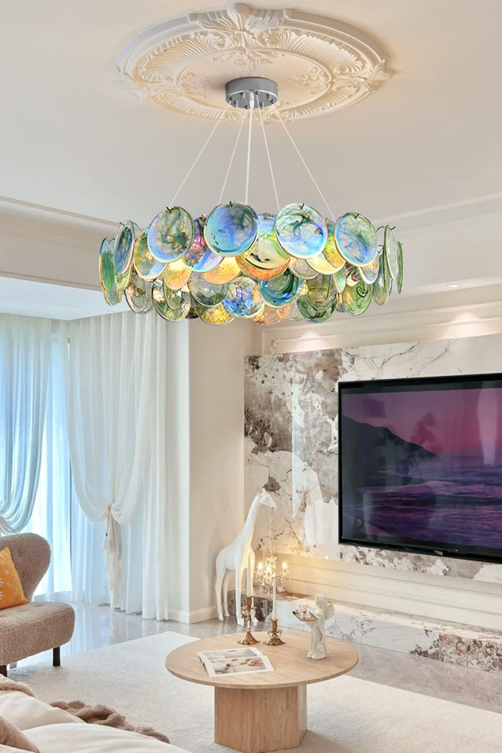 Art Rainbow Discs Chandelier - view 2 | everlamps