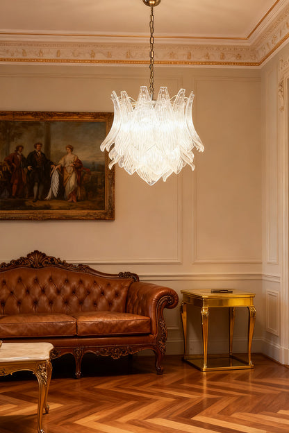 Art Ripple Leaf Glass Chandelier - view 2 | everlamps