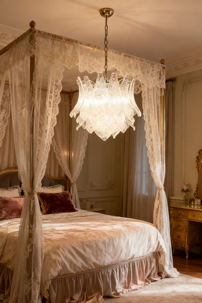 Art Ripple Leaf Glass Chandelier - view 3 | everlamps