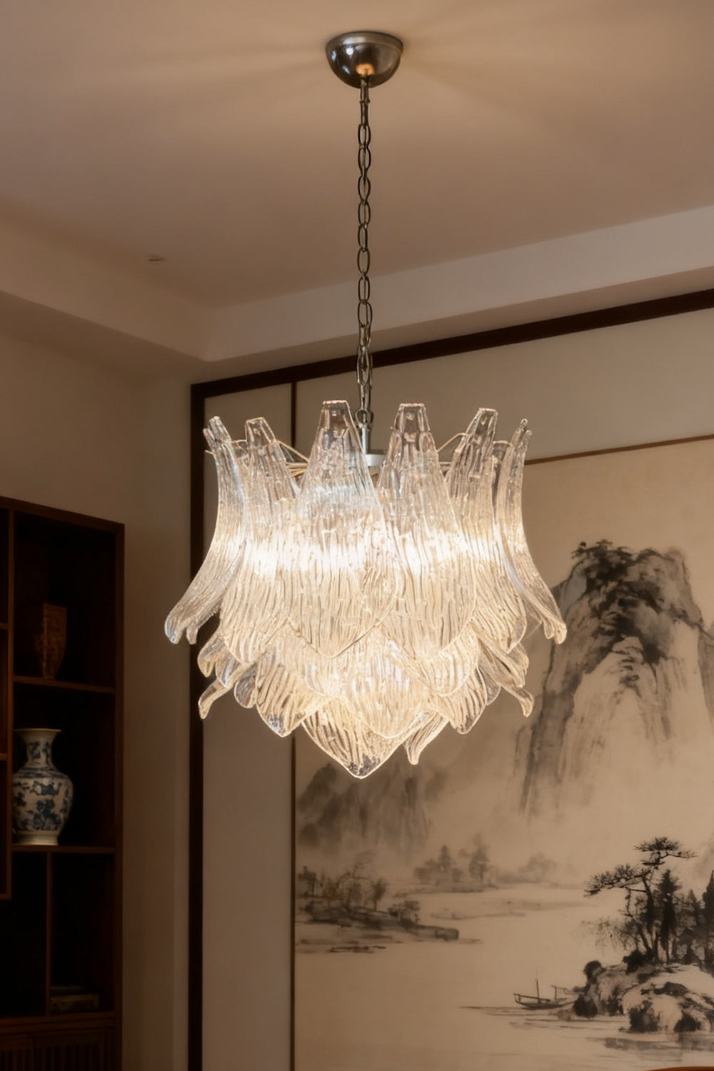 Art Ripple Leaf Glass Chandelier - view 6 | everlamps