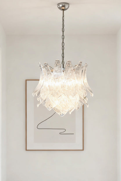 Art Ripple Leaf Glass Chandelier - view 8 | everlamps
