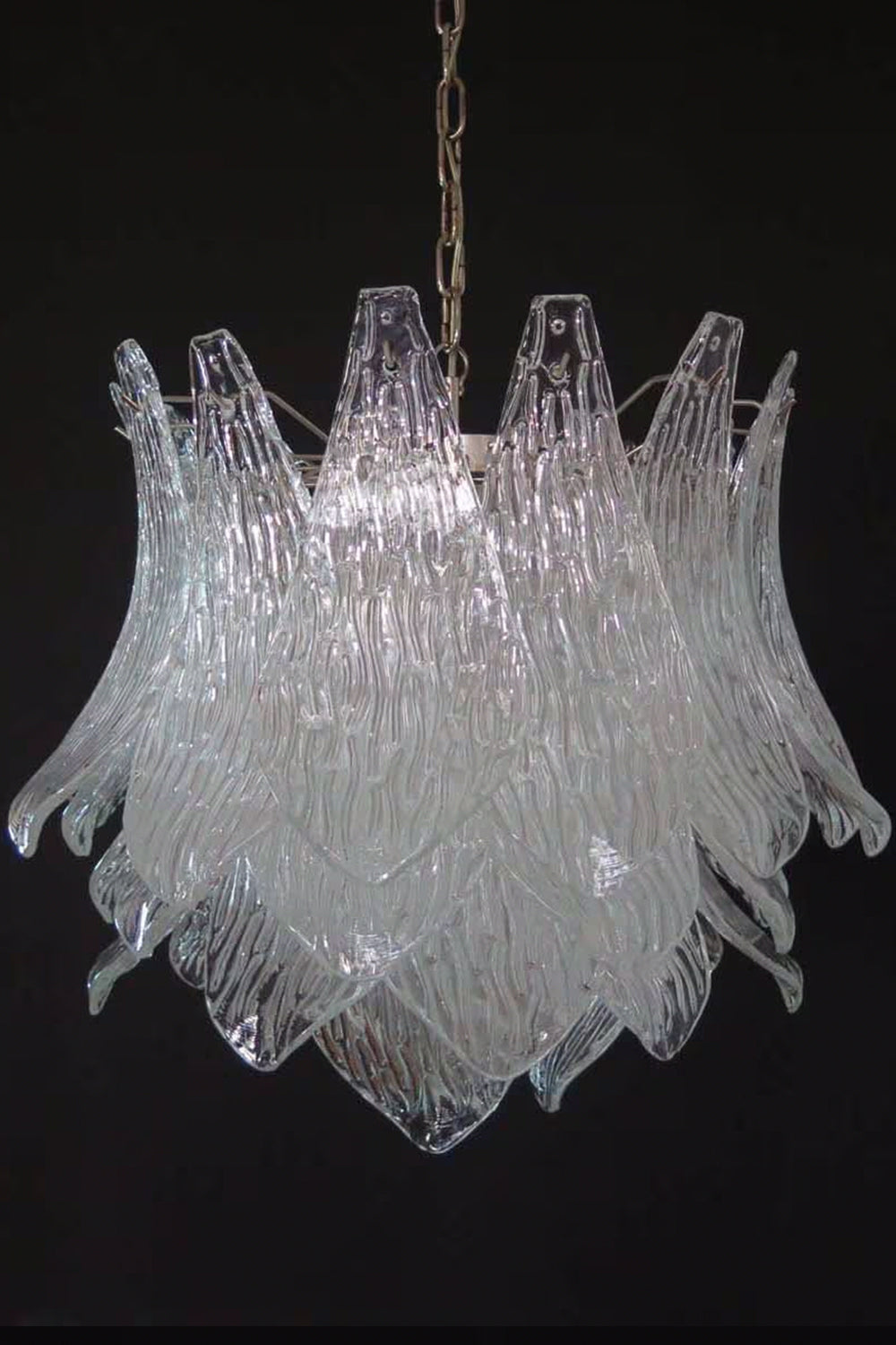 Art Ripple Leaf Glass Chandelier - view 16 | everlamps