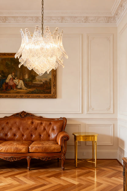 Art Ripple Leaf Glass Chandelier - view 4 | everlamps