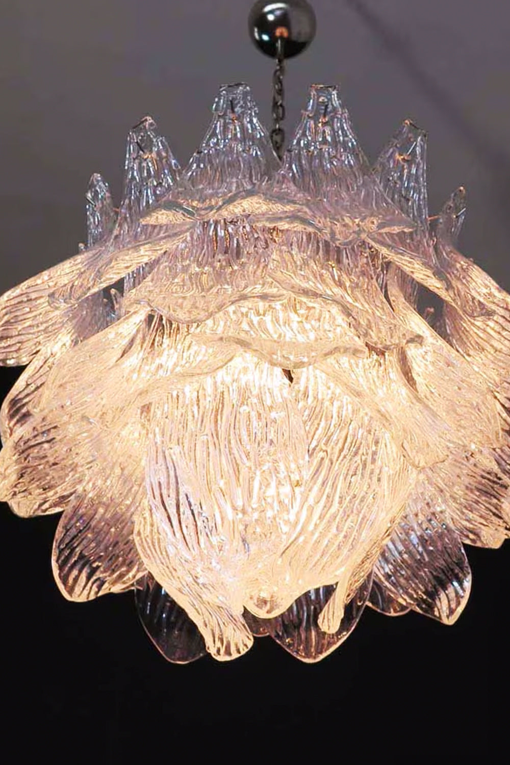 Art Ripple Leaf Glass Chandelier - view 11 | everlamps