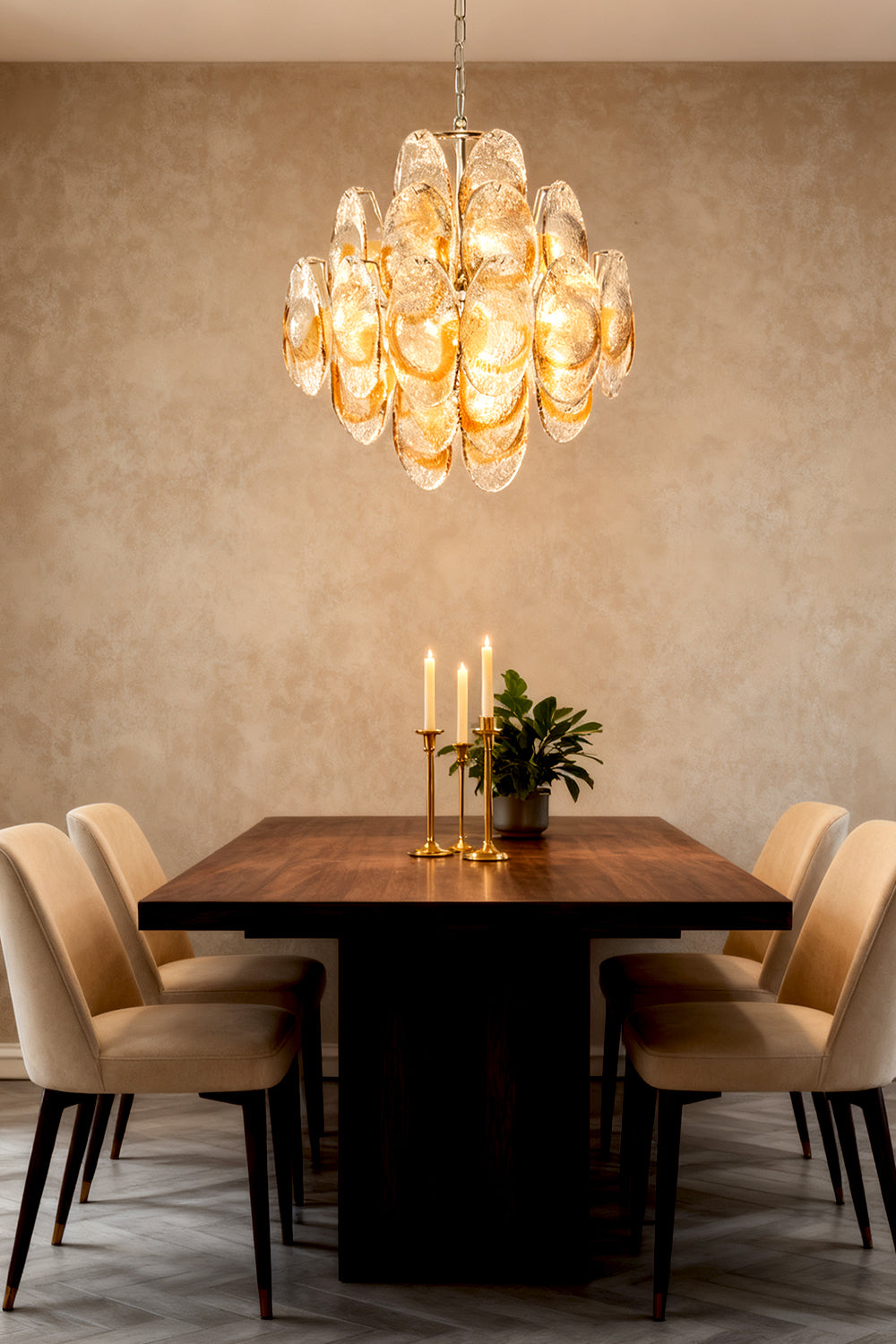 Art Shell-Shaped Glass Chandelier - view 5 | everlamps