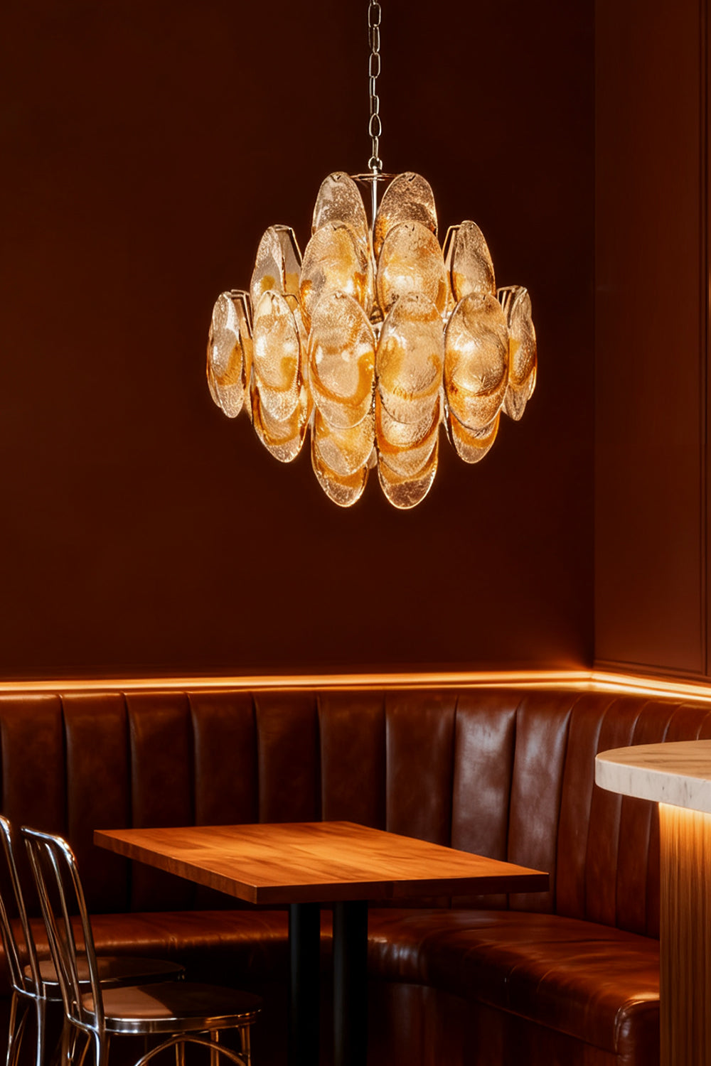Art Shell-Shaped Glass Chandelier - view 4 | everlamps