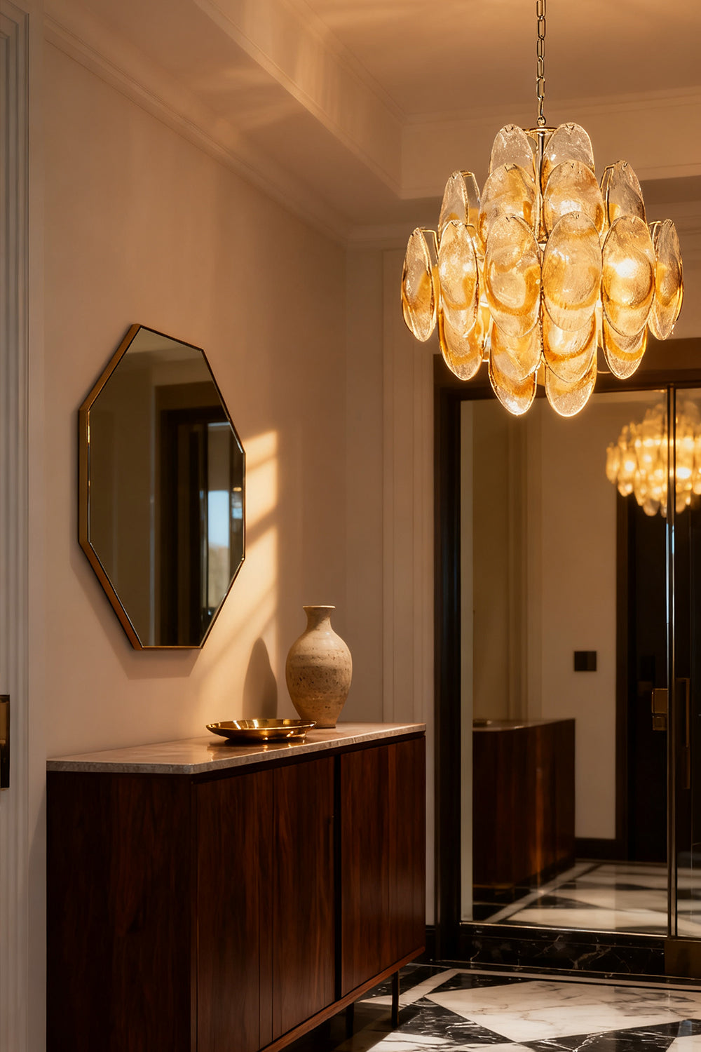 Art Shell-Shaped Glass Chandelier - view 3 | everlamps