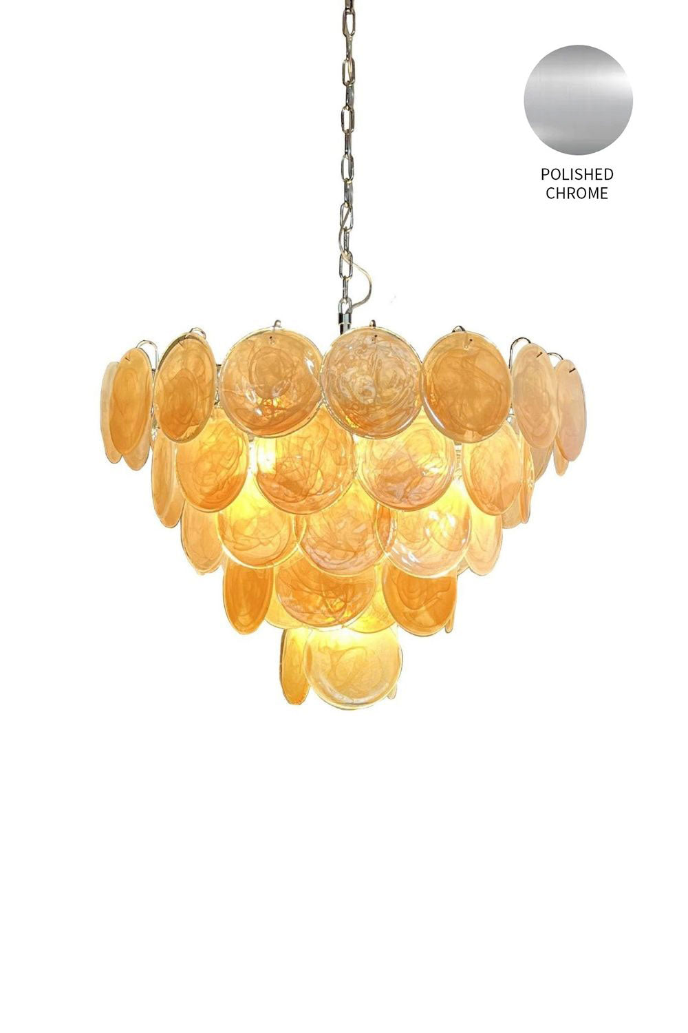 Gold Glass High Quality Art Iridescent Chandelier - view 18 | everlamps