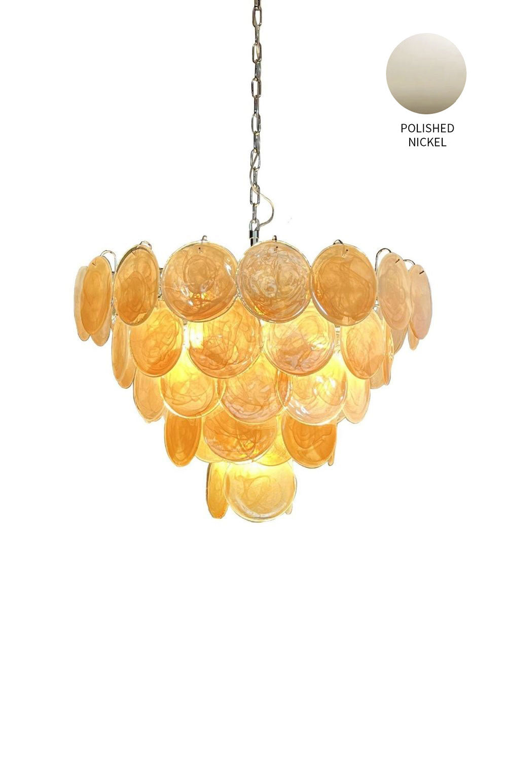 Gold Glass High Quality Art Iridescent Chandelier - view 19 | everlamps