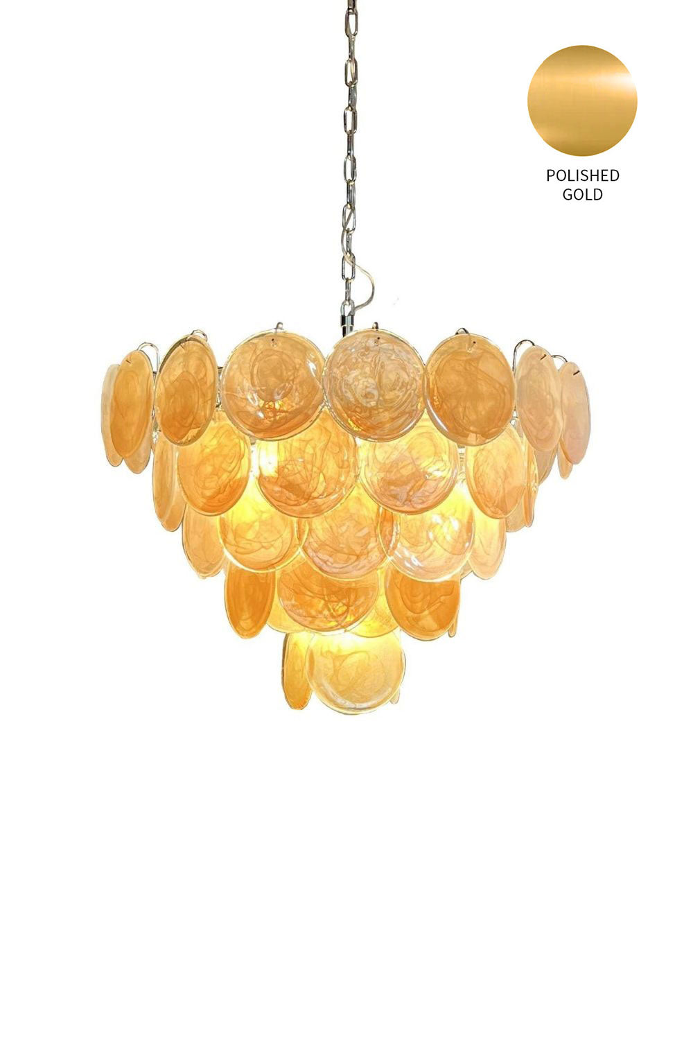 Gold Glass High Quality Art Iridescent Chandelier - view 20 | everlamps