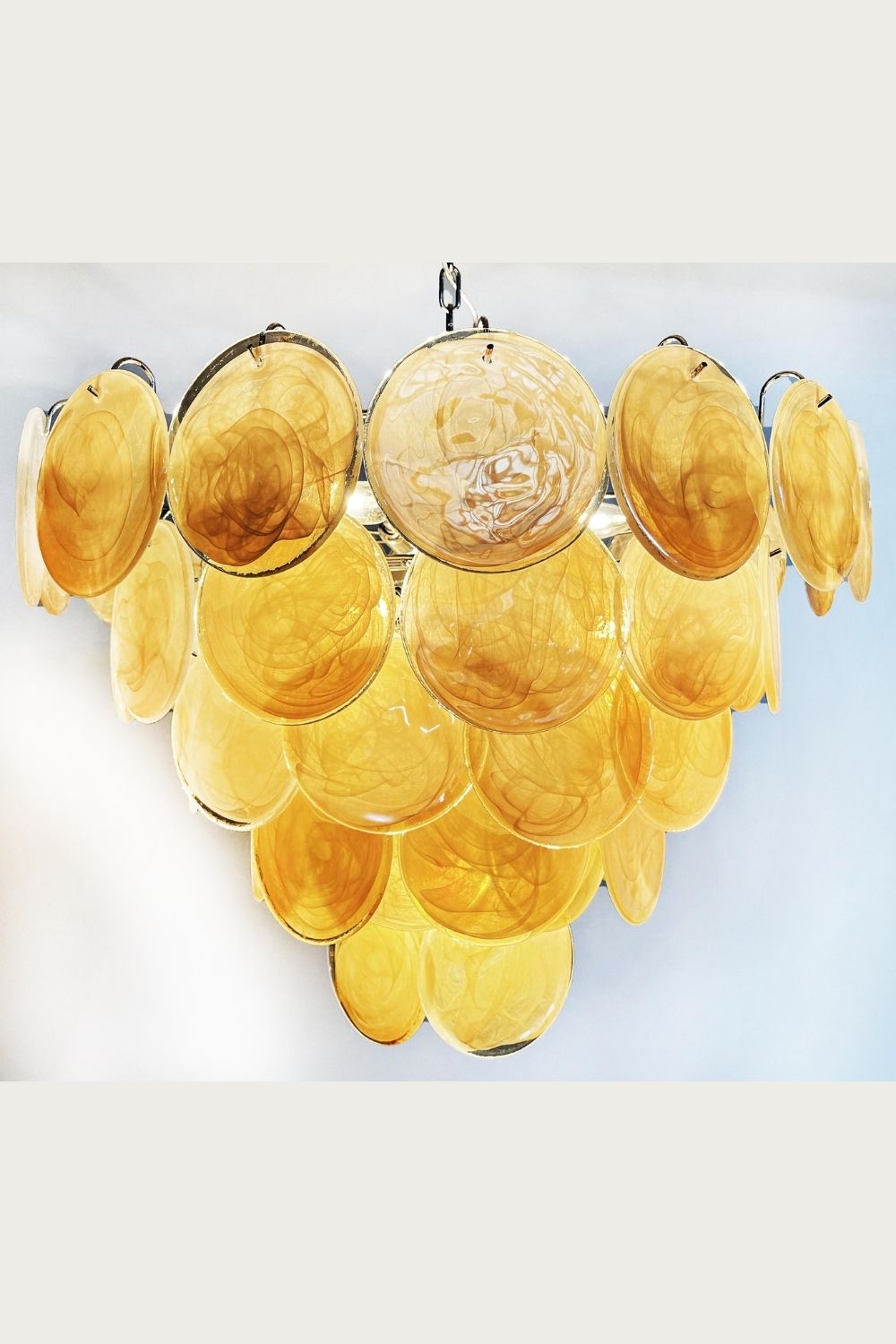 Gold Glass High Quality Art Iridescent Chandelier - view 15 | everlamps
