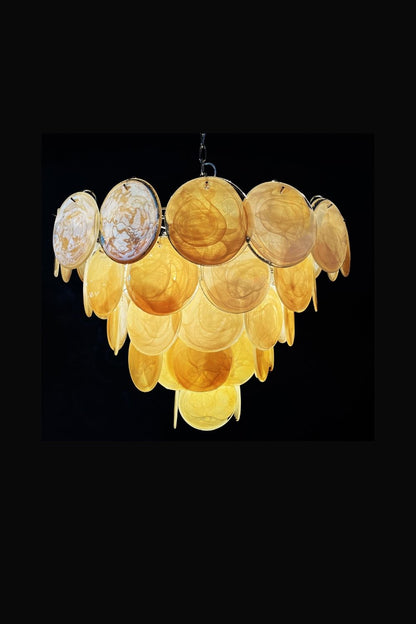 Gold Glass High Quality Art Iridescent Chandelier - view 13 | everlamps