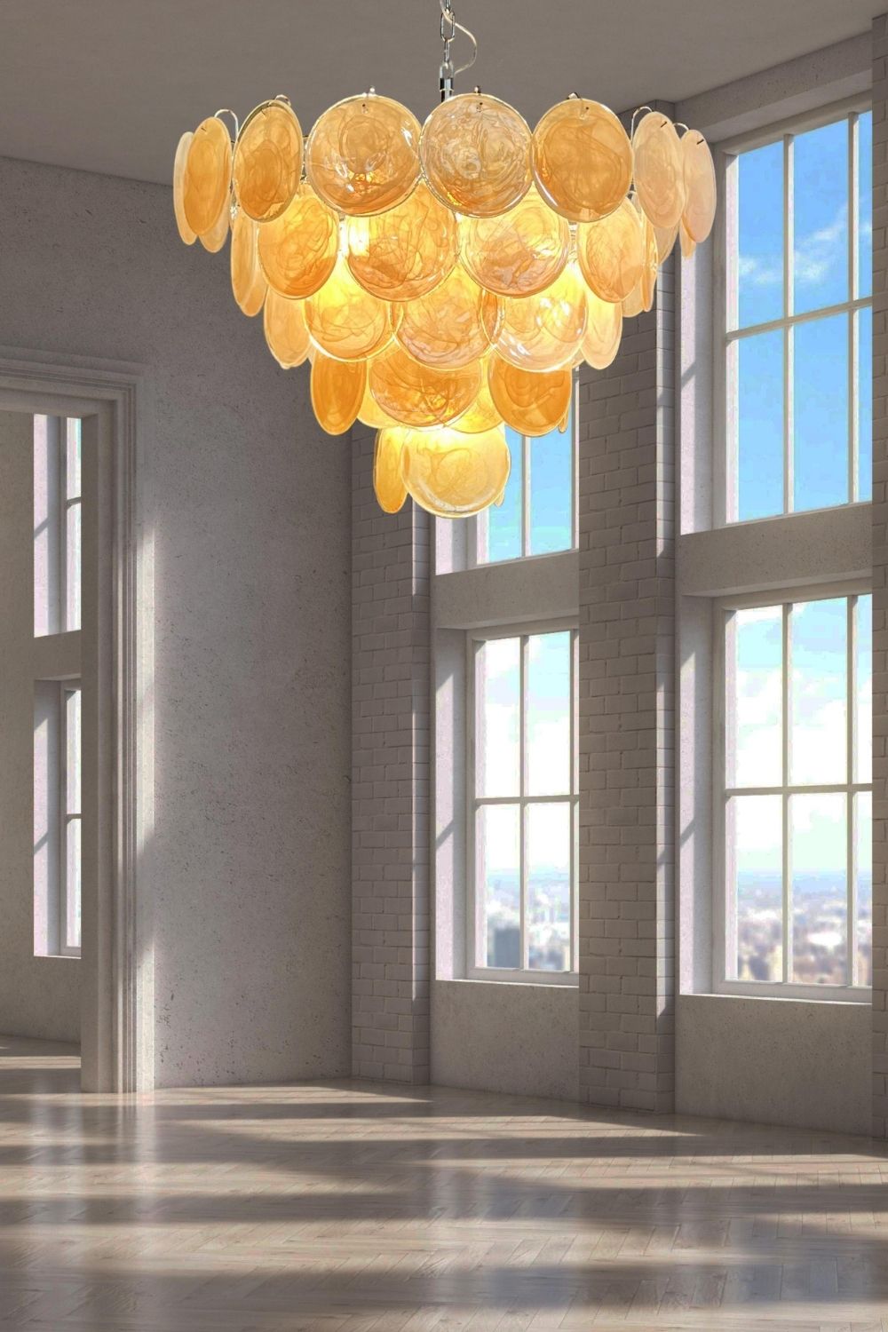 Gold Glass High Quality Art Iridescent Chandelier - view 11 | everlamps