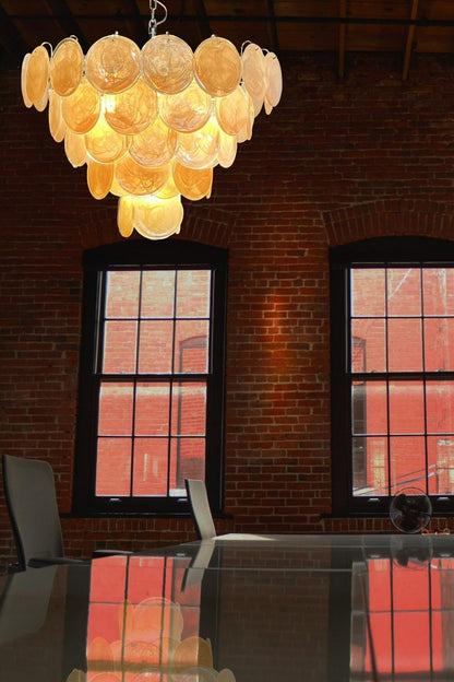 Gold Glass High Quality Art Iridescent Chandelier - view 12 | everlamps