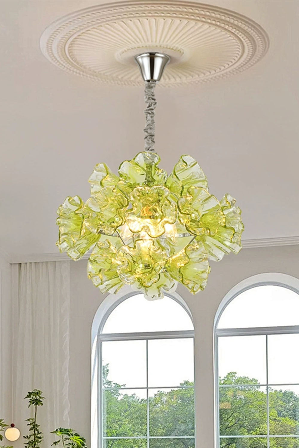 Art flower-shaped Glass Chandelier - view 5 | everlamps