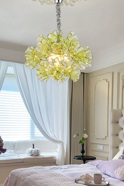 Art flower-shaped Glass Chandelier - view 4 | everlamps