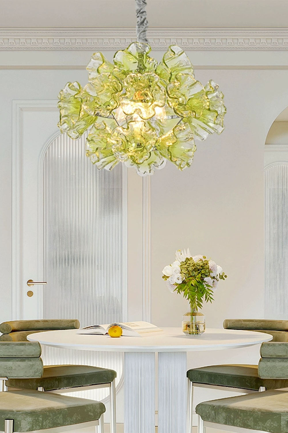 Art flower-shaped Glass Chandelier - view 3 | everlamps