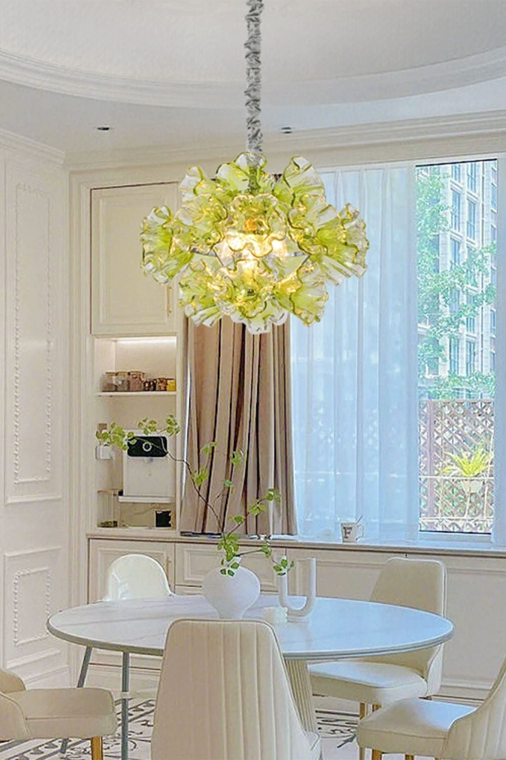 Art flower-shaped Glass Chandelier - view 2 | everlamps