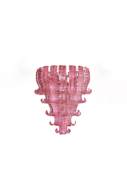 Art pink glass Felci chandelier | everlamps