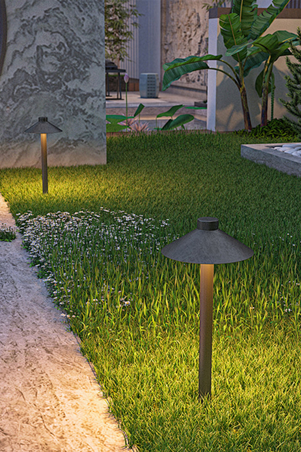 Mushroom Acrylic Outdoor Floor Lamp - view 10 | everlamps