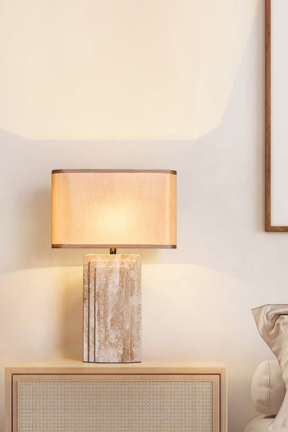 Natural Travertine Table Lamp - view 5 | everlamps