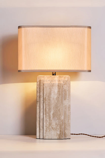 Natural Travertine Table Lamp - view 10 | everlamps