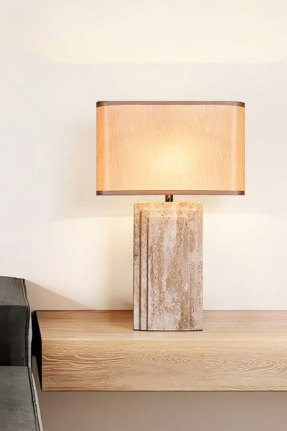 Natural Travertine Table Lamp - view 7 | everlamps