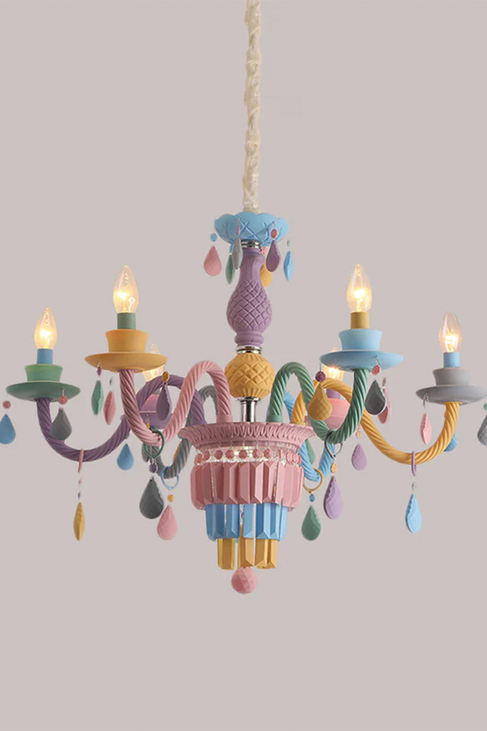 New Macaron Children's Candle Chandelier - view 4 | everlamps