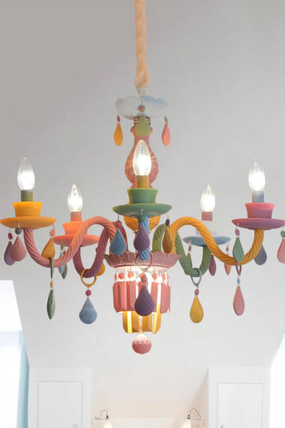 New Macaron Children's Candle Chandelier - view 3 | everlamps