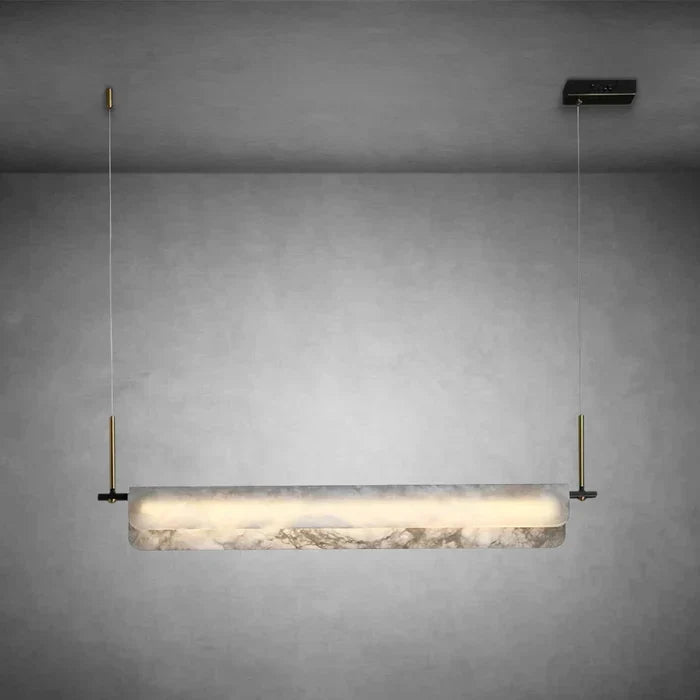 Nicholas Modern Alabaster Linear Art Chandelier Light