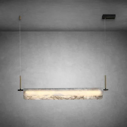 Nicholas Modern Alabaster Linear Art Chandelier Light