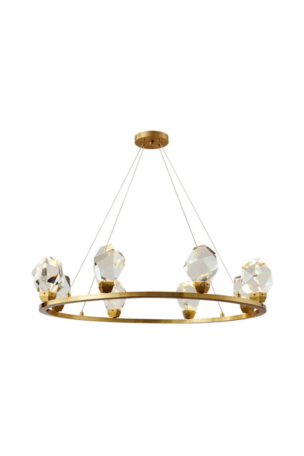 Brass Nicole Crystal Crown De Chandelier | everlamps