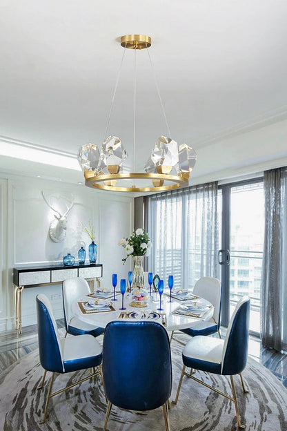 Brass Nicole Crystal Crown De Chandelier - view 8 | everlamps