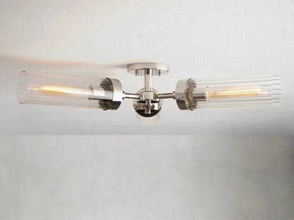 Andreas 3-Light Glass Flushmount