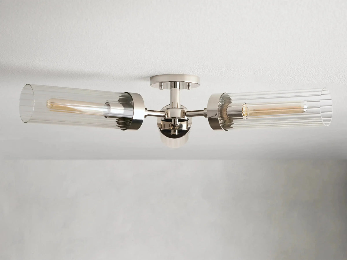 Andreas 3-Light Glass Flushmount