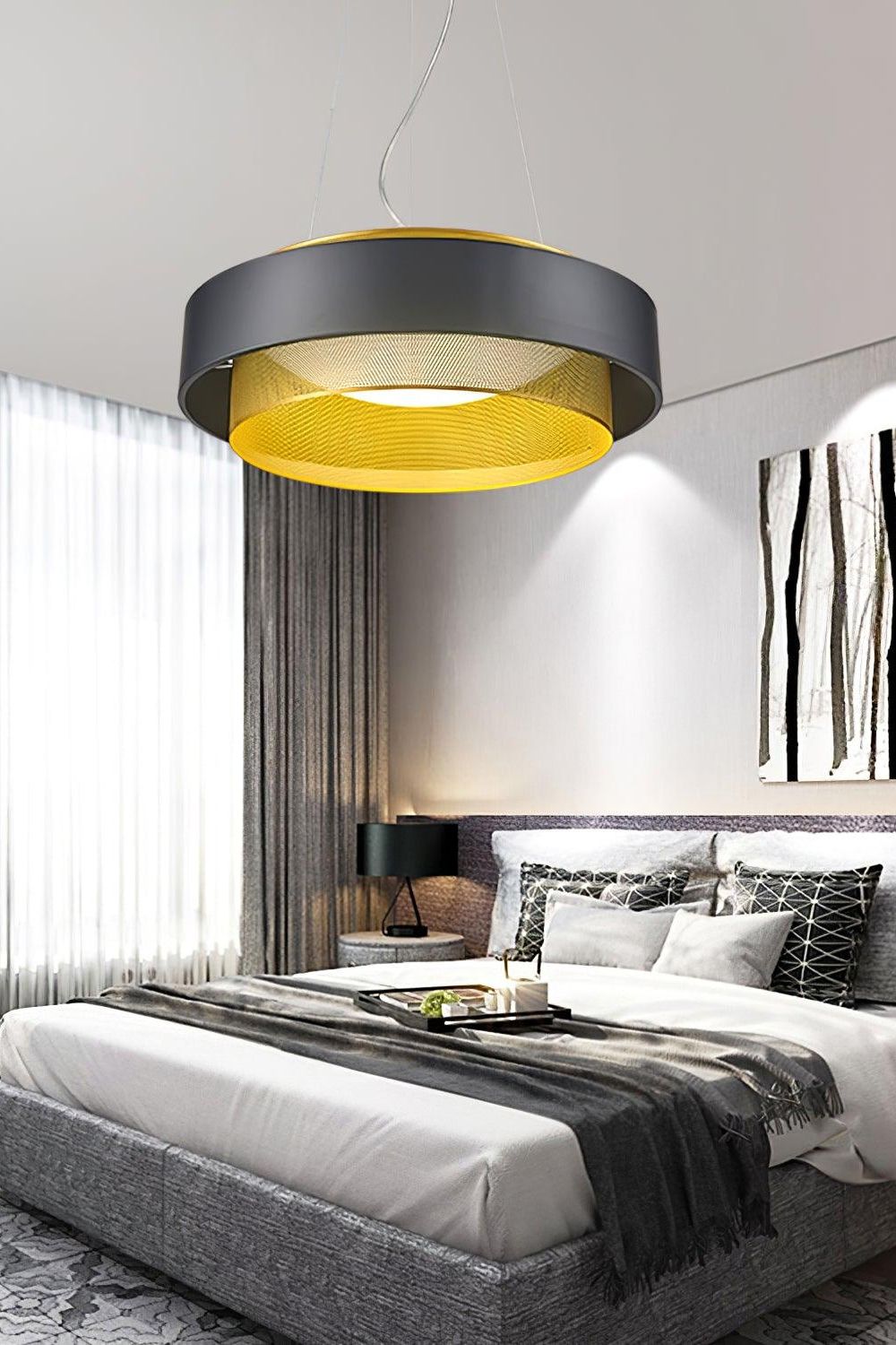 Nolan Vintage Gold Pendant Light - view 2 | everlamps