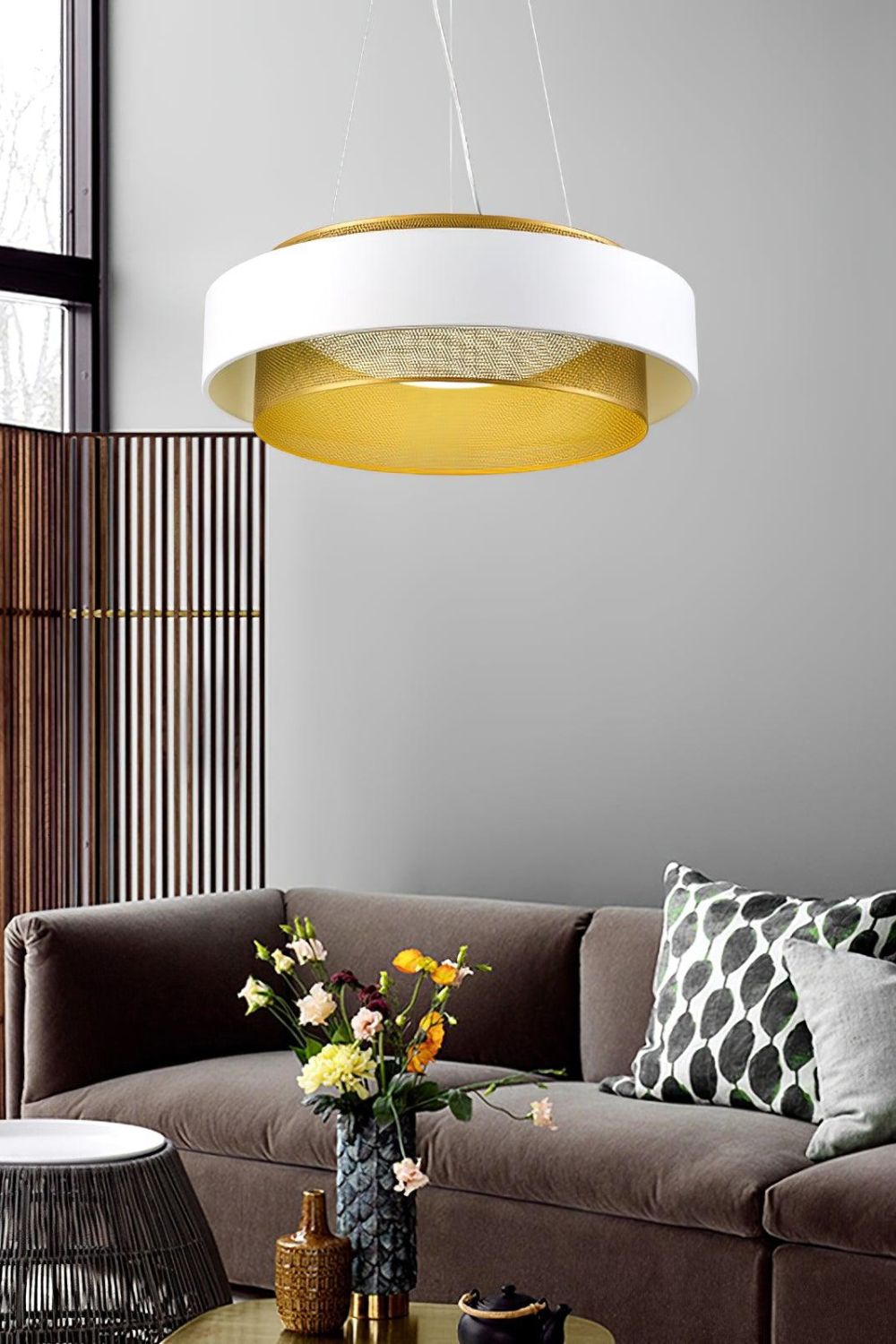 Nolan Vintage Gold Pendant Light - view 5 | everlamps
