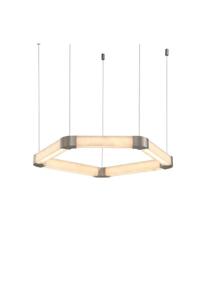 Ola Single Alabaster Ring Chandelier | everlamps