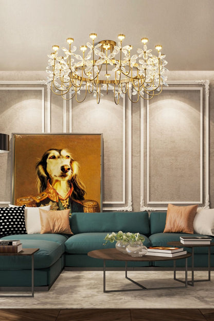 Olander flower crystal chandelier - everlamps