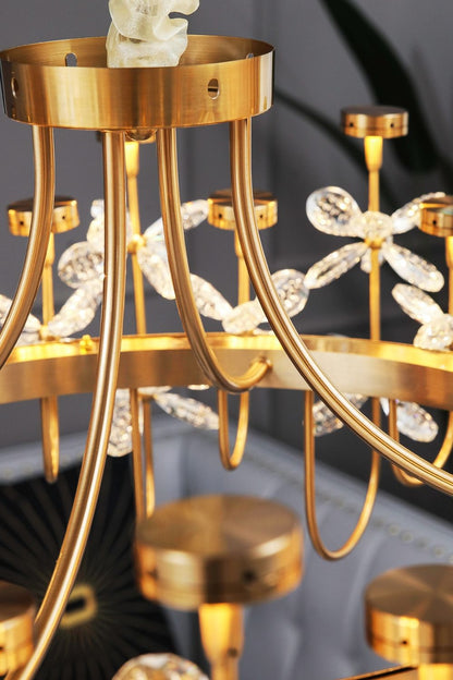 Olander flower crystal chandelier - everlamps
