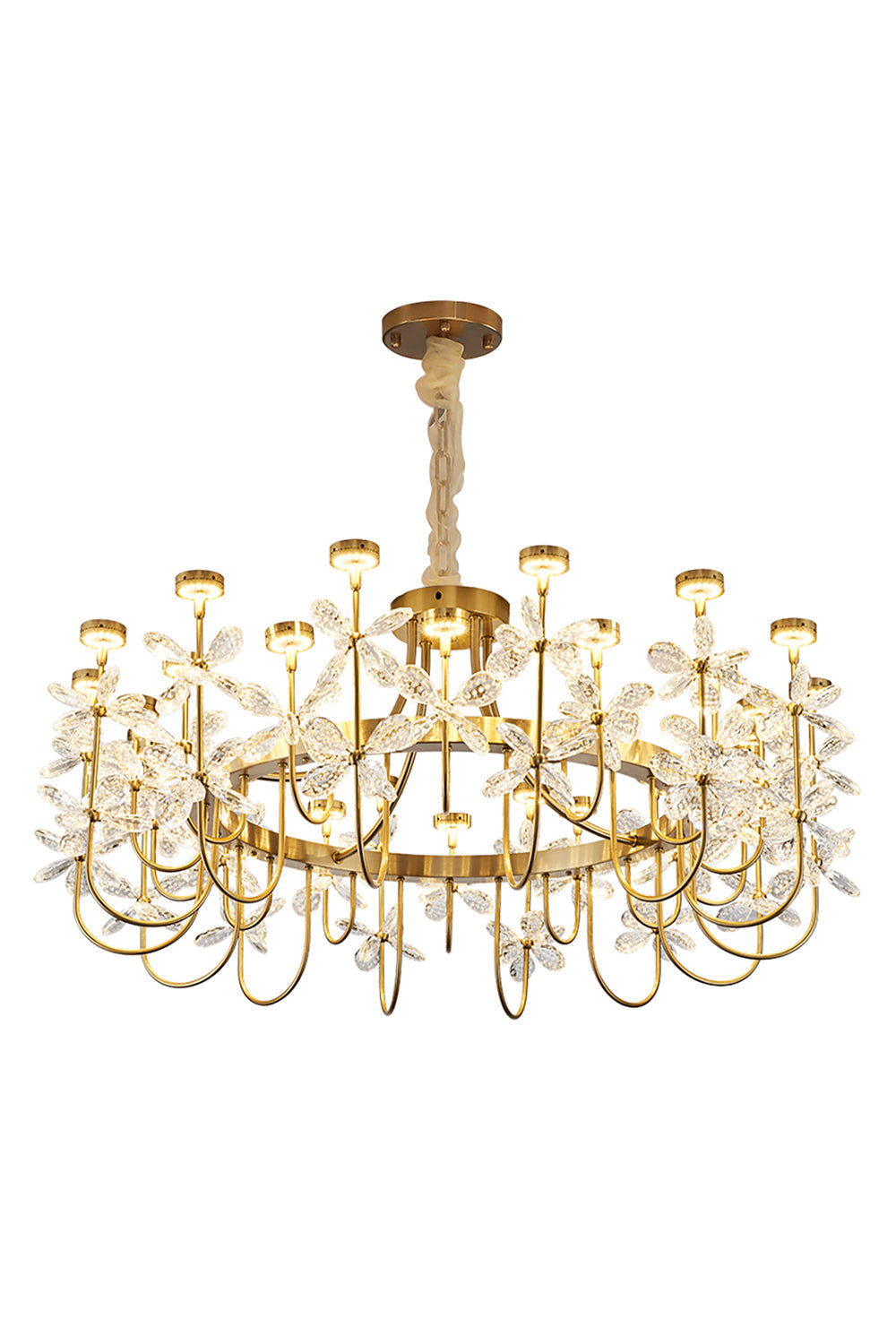 Olander flower crystal chandelier - everlamps